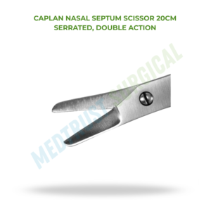 Tijeras Caplan para Septum Nasal de 20 cm, Dentadas, de Doble Acción, Instrumento Quirúrgico Neuroespinal para Uso en Cirugía ORL - Product Image 2