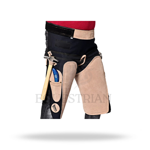 Farrier Leather Apron Horse Hoof Trimming Apron Split Leg Farrier Chaps with Tool Pockets - Product Image 5