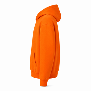 Sudadera con Capucha Premium Naranja Brillante Sin Cordones, Corte Regular, Unisex, Forro Polar de Algodón Grueso, Bolsillo, Transpirable, Personalizable para Invierno - Product Image 6