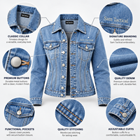 Vestes en jean de haute qualité, déchirées et usées, à manches longues, respirantes, couleur unie, fabrication OEM ODM