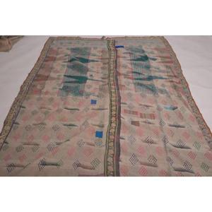 Couverture Kantha Gudri en coton indien, faite à la main, vintage, style bohème, jeté de lit réversible, couverture, cadeau, décoration - Product Image 3