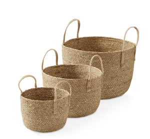 Macetas de Almacenamiento de Hierba Natural Estilo Retro, Hechas a Mano en Vietnam, con Asas, Tejidas y Talladas a Mano, Ecológicas, Duraderas, para Exteriores, 24L - Product Image 5