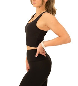OEM New Arrival Women's Fashion Hooded Tank <b>Tops</b> Short Sleeve T-Shirts Summer Sports Yoga Training Knitted Eco-Friendly Front - Product Image 4