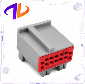 Conector de cableado automotriz compatible con 30700-1100, 10 pines, macho/hembra, contacto de cobre, carcasa de nailon, 2.54 mm, gris - Product Image 1