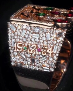 Custom Crown <b>Ring</b> for Men 14k Gold <b>Iced</b> Out Pinky <b>Ring</b> Ruby Emerald Royal Statement <b>Ring</b> Personalized Hip Hop Jewelry - Product Image 5