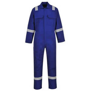 Overol de Trabajo de Algodón Gris para Hombre con Franjas Reflectantes para Uso Industrial - Product Image 2