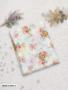Tissu imprimé floral, largeur 58/60 pouces, 100% polyester, tissé, respirant, léger, 60 GSM, textile d'ameublement, modèle 8027 - Product Image 5
