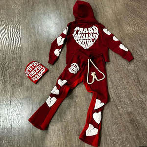 Conjuntos Deportivos de Invierno para Hombre, Hechos en Pakistán, de Color Sólido, Personalizados, con Bordado y Diseño de Serigrafía, en Poliéster/Algodón con Lavado Ácido - Product Image 3