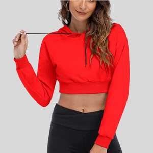 Fashion Casual Plus Size Ladies Hoodies Sweatshirts OEM Custom Logo Fleece Solid Color Anti-pilling breathable hoodies woman - Product Image 1