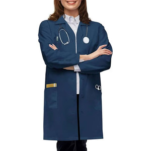 Blouse de laboratoire personnalisée pour médecin, manches longues, en polyester et élasthanne tissé, blouse médicale de haute qualité pour hôpital - Product Image 1