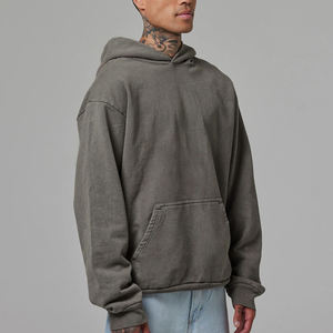 Nuevas Sudaderas con Capucha de Invierno para Hombre, Estilo Oversize, 100% Algodón, Lavado Ácido, Personalizadas con Logotipo Impreso y Bordado, Ropa Urbana - Product Image 2