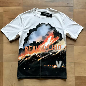 Camiseta de punto unisex con cuello redondo y manga corta, estampado frontal, estilo casual urbano - Product Image 2