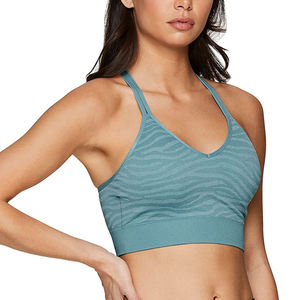 Best Quality Women's High Support Crisscross <b>Strap</b> Sports <b>Bra</b> with Front Logo Breathable Fabric for Adult Fitness Gym Workout - Product Image 1