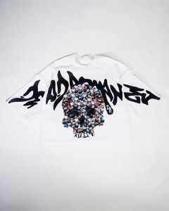 Camiseta Blanca de Manga Corta para Hombre, Estilo Holgado, Corte Regular, Cuello Redondo, Transpirable, Personalizable, 380g, Poliéster/Algodón - Product Image 6