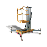 Plateforme de travail manuelle hydraulique mobile extérieure pour une personne, 6m 10m, élévateur à mât unique en aluminium BEIGONK