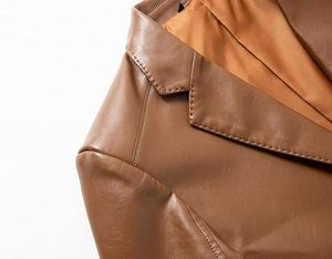 Wholesale Designer Men's Leather Coat High Quality Winter Long Coat In Wholesale Price For Sale - Product Image 3