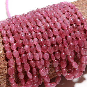 5*8mm Pink <b>Tourmaline</b> Smooth Oval Shape Stone Beads Elegant Pink <b>Tourmaline</b> Jewelry - Product Image 4