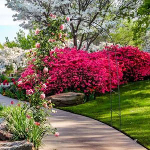 Arco da Giardino Regolabile in PVC da 7FT, Traliccio da Giardino da 4FT per Piante Rampicanti, Supporto per Recinzione/Cancello da Giardino Alto 3FT - Product Image 4