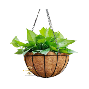 Balcony Garden Use Hanging Basket Coir Wire <b>Frame</b> Chain Lightweight Durable Eco-Friendly Suspended Planter Vietchoice - Product Image 5