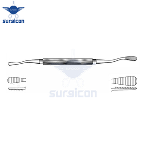 Lime à os Miller-Colburn, longueur 18 cm / 7 pouces, largeur 7 mm et 5 mm, instrument de limeage osseux à double extrémité avec dents plates - Product Image 5