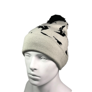 Best Quality Professional Made Winter <b>Beanie</b> Hats Digital Breathable <b>Waterproof</b> 100% Cotton Fleece Fabric Custom 3D Embroidery - Product Image 1