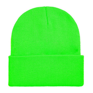 Unisex Solid Color Knit Beanie Hat 100% Acrylic Cuffed <b>Winter</b> <b>Cap</b> Casual Style for Adults Orange - Product Image 6