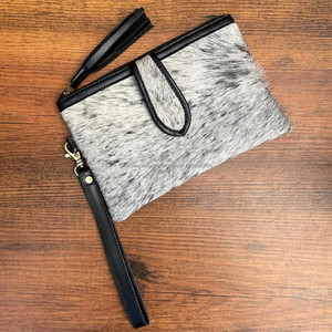 กระเป๋าคลัทช์หนังวัวคุณภาพสูงสำหรับผู้หญิงกระเป๋าสตางค์ยาวหนังแท้กระเป๋าใส่บัตรเครดิต - Product Image 5