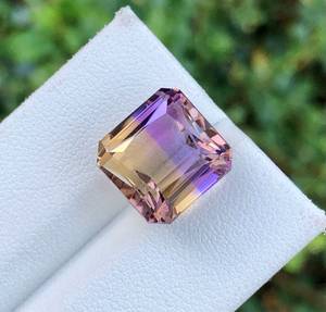 Piedra preciosa suelta de ametrina natural en forma de octágono, cuarzo morado y amarillo para la elaboración de joyería fina. - Product Image 2