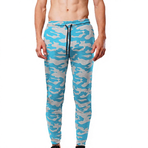 Men's Camouflage Print Sweatpants Elastic Waist Drawstring Casual Breathable Midweight Cotton <b>Spandex</b> <b>Pants</b> - Product Image 4