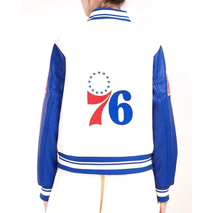 Veste universitaire classique pour femmes, veste élégante vintage inspirée du basketball, veste de baseball en cuir à manches longues pour femmes - Product Image 3