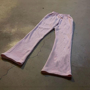 Pantalon évasé d'hiver pour femme, taille mi-haute, extensible, 100 % coton molletonné, pour la gym, le fitness, l'entraînement et le streetwear - Product Image 1