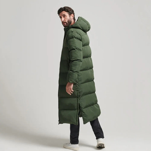 Veste d'extérieur matelassée en polyester légère, respirante, imperméable et écologique, longue, personnalisable, pour l'hiver, vente en gros - Product Image 3