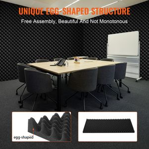 Confezione da 2 Pannelli Acustici a Forma di Uovo 48 X 24 X 2 Pollici, Insonorizzanti e Ignifughi, Efficaci per l'Assorbimento del Suono - Product Image 6