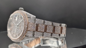 Montre tendance de style hip-hop en moissanite, fabriquée en acier inoxydable, collection de montres de marque unisexe, cadran analogique à quartz - Product Image 4