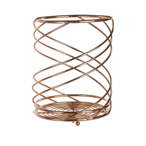 Support à Couverts Rose Doré en Fil Métallique, Organisateur Géométrique Creux pour Ustensiles, Rangement de Comptoir pour Cuillères et Fourchettes – En Vente - Product Image 1