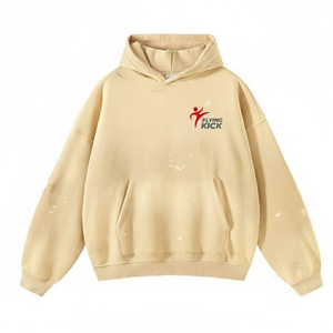 Sweat à capuche en coton épais personnalisé pour la vente en gros, imprimé, coupe oversize, décontracté, pour hommes - Product Image 1