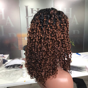 100% vietnamien Pixel Curl Ombre perruque cuivre couleur haute qualité 100% cheveux humains - Product Image 1
