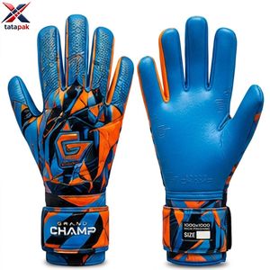 Gants de gardien de but de football unisexes pour adultes de haute qualité, fabriqués en cuir PU, protection des doigts et du pouce, antidérapants, fermeture à boucle auto-agrippante - Product Image 3