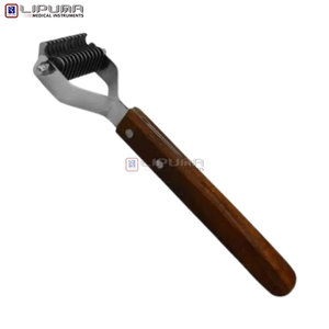 Râteau démêlant pour animaux de compagnie à 12 lames, outil de toilettage pour chats et animaux, peigne démêlant de 7,5 pouces pour le contrôle de la perte de poils, instruments chirurgicaux - Product Image 3