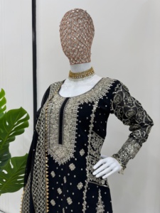 Último Diseño Moderno de Salwar Kameez con Bordado en Georgette para Mujer, Estilo Indio Pakistaní para Bodas y Fiestas, Venta al Por Mayor FATEMA FASHION - Product Image 3
