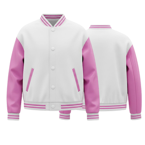 Top Trending Custom Green Unisex High Quality Windproof <b>Winter</b> Varsity <b>Jacket</b> with Wool Sleeves Plus Size Made Wool Fabric Front - Product Image 4