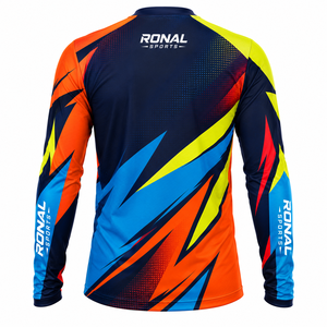 RONAL SPORTS Jersey de Motocross Unisex de Manga Larga Sublimado, Secado Rápido, Algodón/Poliéster, Transpirable, Talla Grande, Camiseta de Carreras para Adultos - Product Image 2