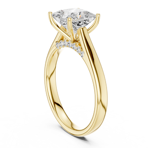 Bague de fiançailles solitaire en or 18K 14K 9K avec diamant de laboratoire taille princesse de 2,00 carats, pureté E VVS2, excellente qualité, pour mariée - Product Image 6