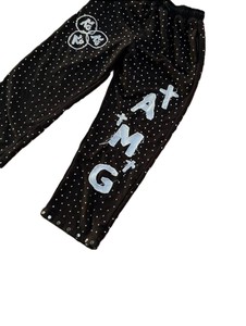 Ensemble de survêtement AMG à pois noir, manches longues, fermeture éclair, pantalon de jogging streetwear, unisexe adulte, style automne - Product Image 2