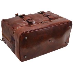 Sac de voyage en cuir avec fermeture éclair, sac de week-end en cuir, sac de sport, sac de voyage en cuir avec logo personnalisé, vente en gros - Product Image 2