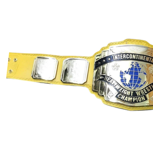 Ceinture de championnat de lutte intercontinentale sur mesure, poids lourd, de qualité supérieure, jaune, de collection, design unique - Product Image 4