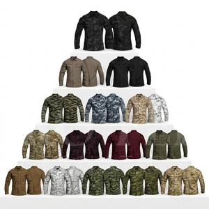 Custom Uniform Clothing Camouflage Design <b>Long</b> Sleeve Utility Shirt <b>Lightweight</b> Cotton Outdoor Workwear Casual Button Shirts - Product Image 1
