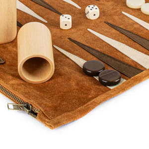 Jeu de backgammon professionnel de 21 pouces, plateau de jeu en cuir, pions de backgammon en résine, fournisseur personnalisable - Product Image 3