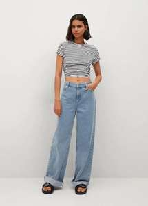 Camiseta Corta de Algodón para Mujer, Estilo Casual, Ajustada, Básica, para Verano, Elástica, para Uso Diario, Moda Urbana - Product Image 2