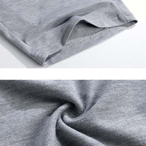 High Quality Men's Breathable Plus Size Summer T-Shirt and Shorts Set Polyester/Cotton Blend Customizable Casual Streetwear - Product Image 5